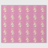 Darling pussy cat Einladung Geschenkpapier (Flach)