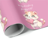 Darling pussy cat Einladung Geschenkpapier (Rolleneckpunkt)