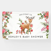 Darling Reindeer | Weihnachtsdusche Willkommen Banner (Horizontal)