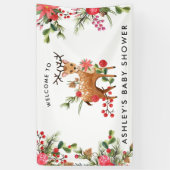 Darling Reindeer | Weihnachtsdusche Willkommen Banner (Vertikal)