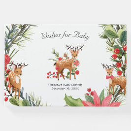 Darling Reindeer | Weihnachtswald Babydusche Gästebuch