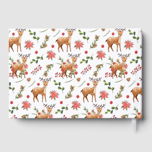 Darling Reindeer | Weihnachtswald Babydusche Gästebuch (Rückseite)