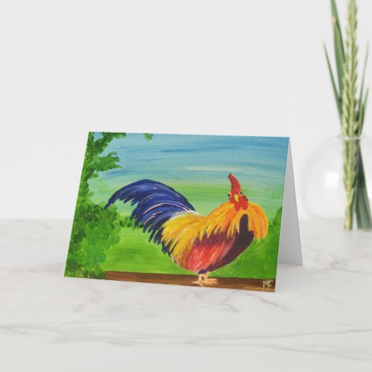 Darling - Rooster - Grußkarte Karte (Vorderseite)