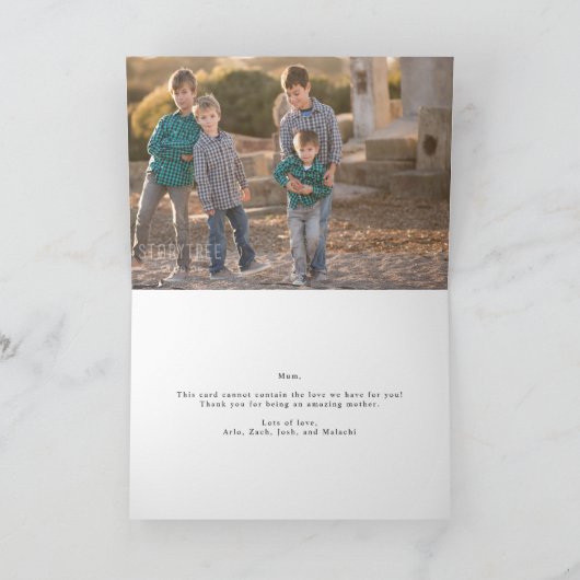 Darling Rose Foto Muttertag Karte (Innenseite)