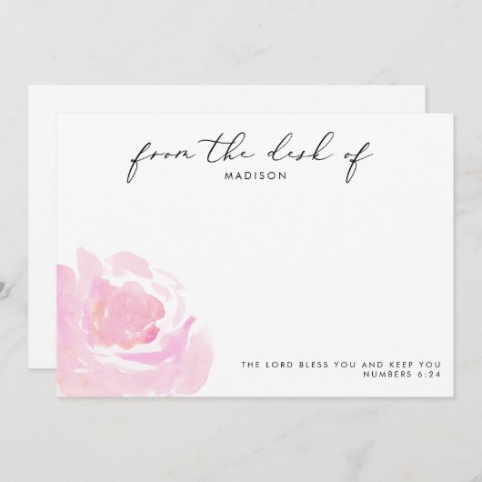 Darling Rose Scripting Personalisiert Mitteilungskarte (Vorne/Hinten)