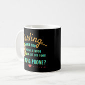 Darling runter vom Handy Retro Handy Kaffeetasse (Vorderseite Links)