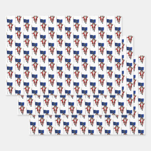 Darling Santa Claus besucht Indiana Geschenkpapier Set