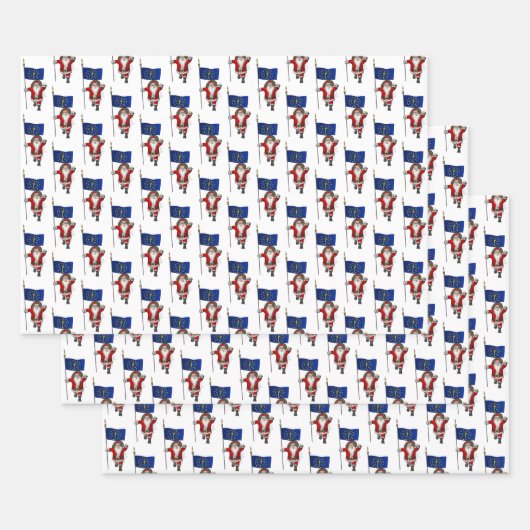 Darling Santa Claus besucht Indiana Geschenkpapier Set (Set)