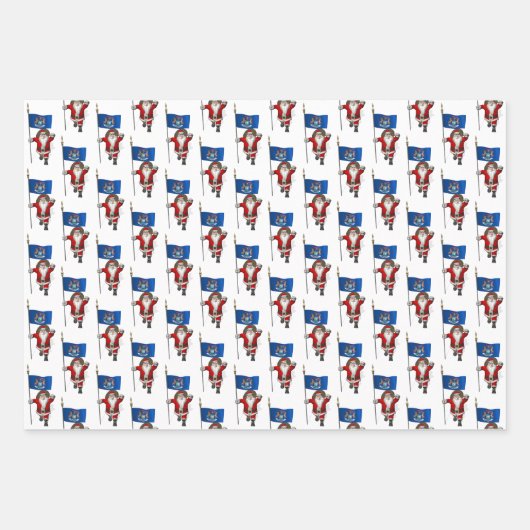 Darling Santa Claus besucht Michigan Geschenkpapier Set (Vorderseite 2)