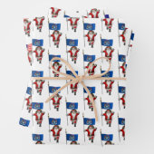 Darling Santa Claus besucht Michigan Geschenkpapier Set (Beispiel)