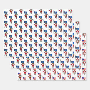 Darling Santa Claus besucht Michigan Geschenkpapier Set