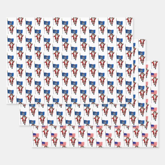 Darling Santa Claus besucht Michigan Geschenkpapier Set (Set)