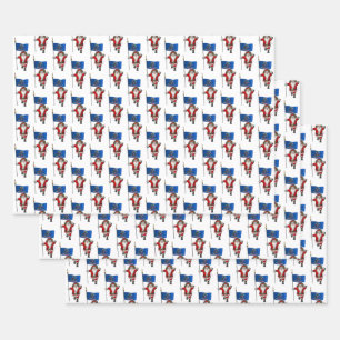 Darling Santa Claus besucht North Dakota Geschenkpapier Set