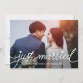 Darling Script Editable Color Wedding Ankündigung (Vorderseite)