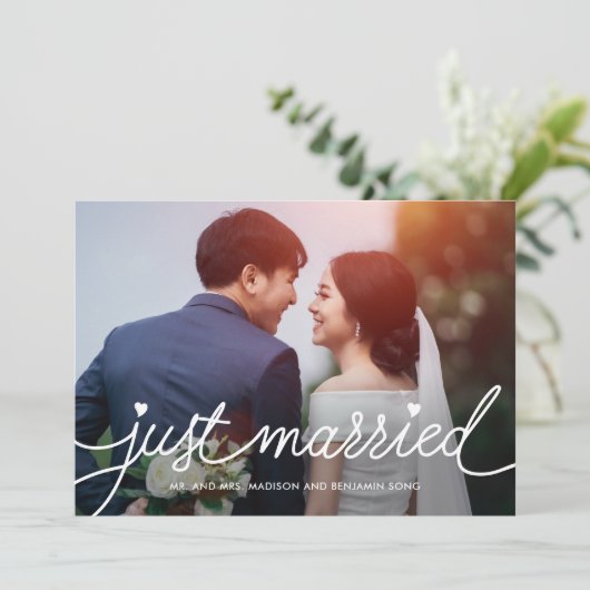 Darling Script Editable Color Wedding Ankündigung (Stehend Vorderseite)