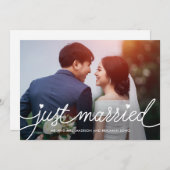 Darling Script Editable Color Wedding Ankündigung (Vorne/Hinten)