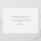 Darling Script REAL FOIL Save The Date Karte (Rückseite)