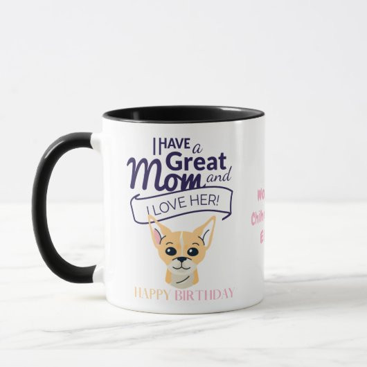 Darling Shorthaired Honey Chihuahua MAMA Geburtsta Tasse (Links)