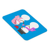 Darling Snowpeople in der Liebe: Blaugrün Magnet (Rechte Seite)