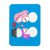 Darling Snowpeople in der Liebe: Blaugrün Magnet (Vertikal)