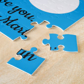 Darling Snowpeople in der Liebe: Blaugrüne Weihnac Puzzle (Seite)