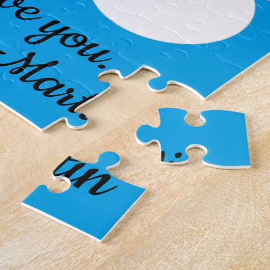 Darling Snowpeople in der Liebe: Blaugrüne Weihnac Puzzle (Seite)