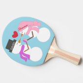Darling Snowpeople in Liebe: Light Blue Tischtennis Schläger (Seitenansicht)