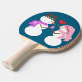 Darling Snowpeople in Love: Deep Sea Blue Tischtennis Schläger (Vorderseite)