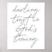 Darling Trust in Gottes Timing Poster (Vorne)