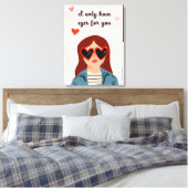 Darling Valentine IV Leinwanddruck (Insitu (Schlafzimmer))