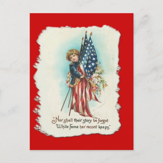 Darling Vintag Americana Design Postkarte (Vorderseite)