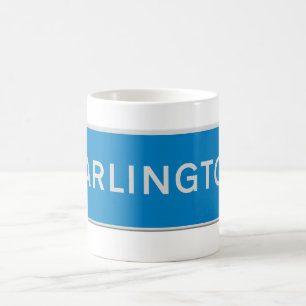 Darlington Road Schild Kaffeetasse