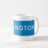 Darlington Road sign Kaffeetasse (VorderseiteRechts)