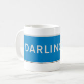 Darlington Road sign Kaffeetasse (Vorderseite Links)