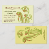 Darlingtonia californica mit Blumen Visitenkarte (Vorne/Hinten)