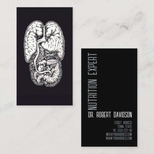 Darm Health Doctor Microbiota Experte Visitenkarte (Vorne/Hinten)