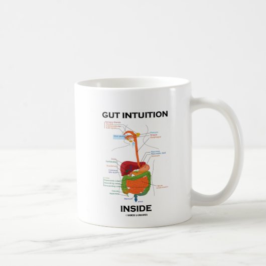 Darm Intuition Insider Verdauungssystem Spaß Kaffeetasse (Rechts)