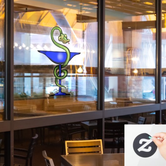 Darmklammer Fensteraufkleber (Restaurantfenster)