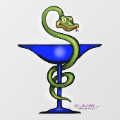 Darmklammer Fensteraufkleber (Blatt)