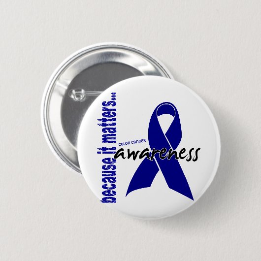 Darmkrebs-Bewusstsein Button (Vorne & Hinten)