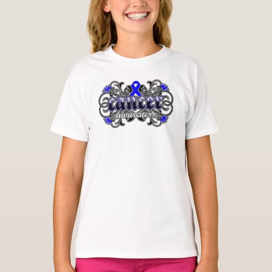 Darmkrebs-BewusstseinblumenOrnamental T-Shirt (Vorderseite)