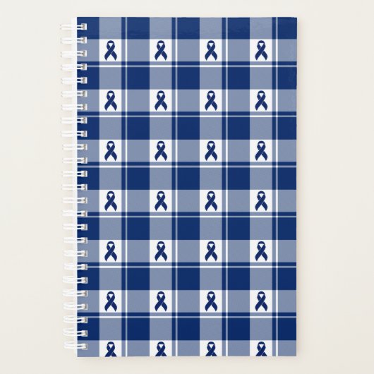 Darmkrebs-Bewusstseins-Kariertagebuch, Blau Planer (Vorderseite)