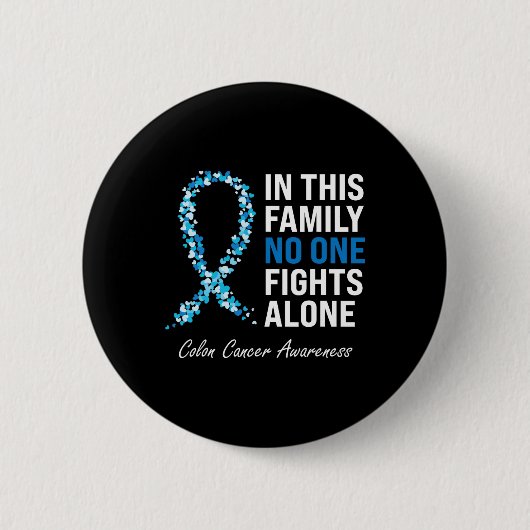 Darmkrebs Blauer Krebs Button (Vorderseite)