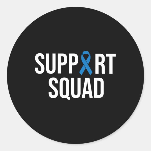 Darmkrebs Blauer Krebs Runder Aufkleber (Vorderseite)