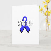 Darmkrebs-blaues Band stark Karte (Gelbe Blume)