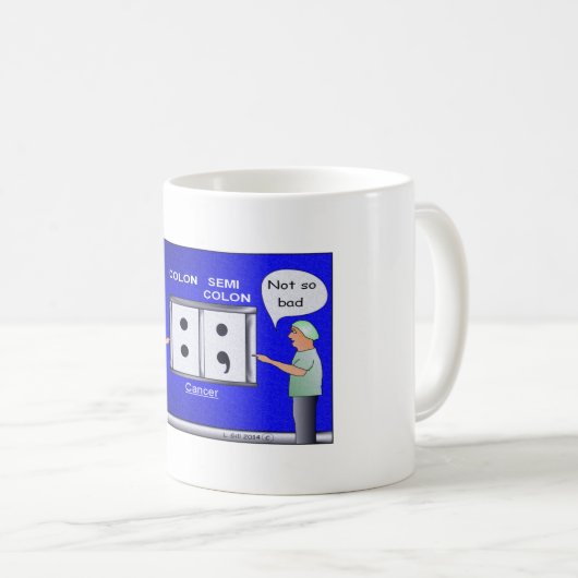 Darmkrebs-Cartoon-T - Shirt Kaffeetasse (VorderseiteRechts)