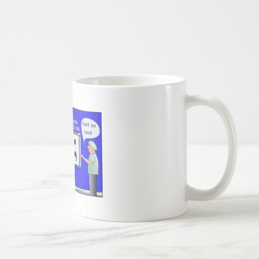 Darmkrebs-Cartoon-T - Shirt Kaffeetasse (Rechts)