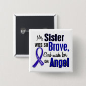 Darmkrebs ENGEL 1 Schwester Button (Vorne & Hinten)