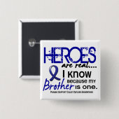 Darmkrebs-Helder sind wirkliches 1 (Bruder) Button (Vorne & Hinten)