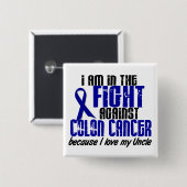 DARMKREBS im Kampf für meinen Onkel 1 Button (Vorne & Hinten)